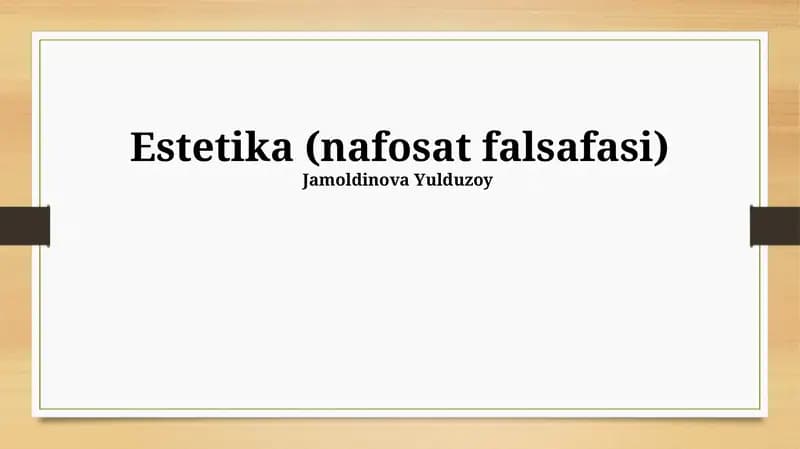 Estetika (nafosat falsafasi)