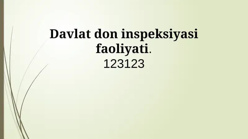 Davlat don tekshiruvi: Tarix va ahamiyat
