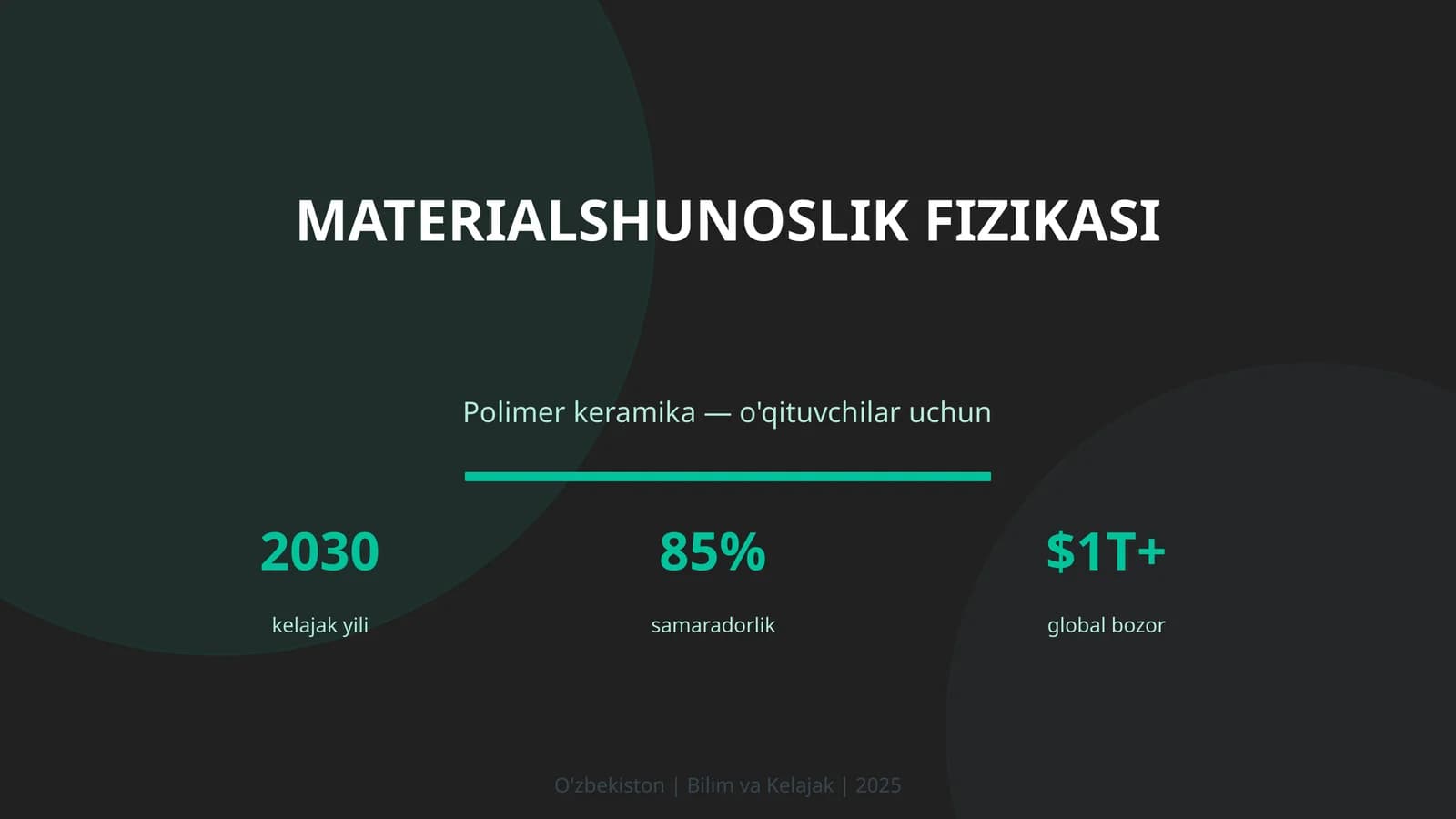 MATERIALSHUNOSLIK FIZIKASI