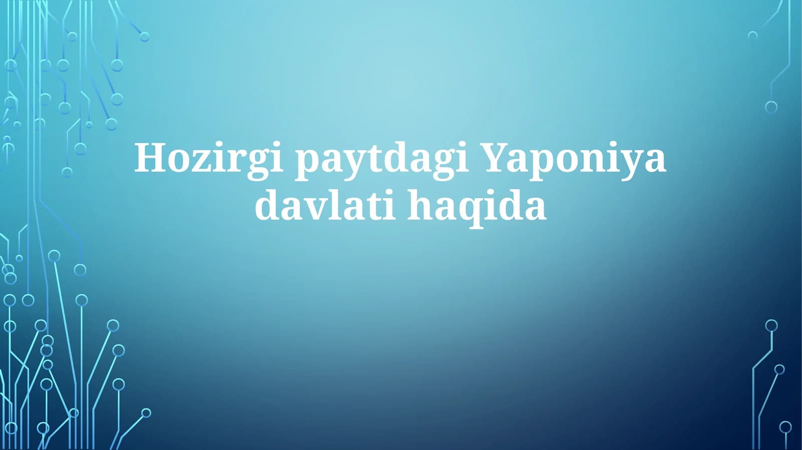 Yaponiya davlati haqida