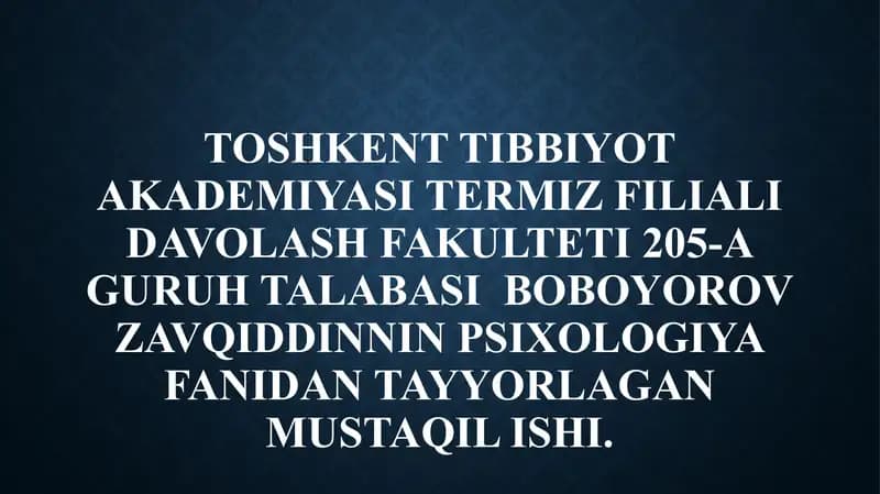 Nevroz kasalligi profilaktikasi va davolash