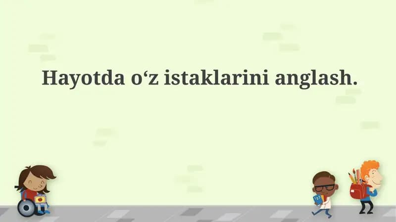 O'z-o'zini anglash va qadriyatlarni aniqlash
