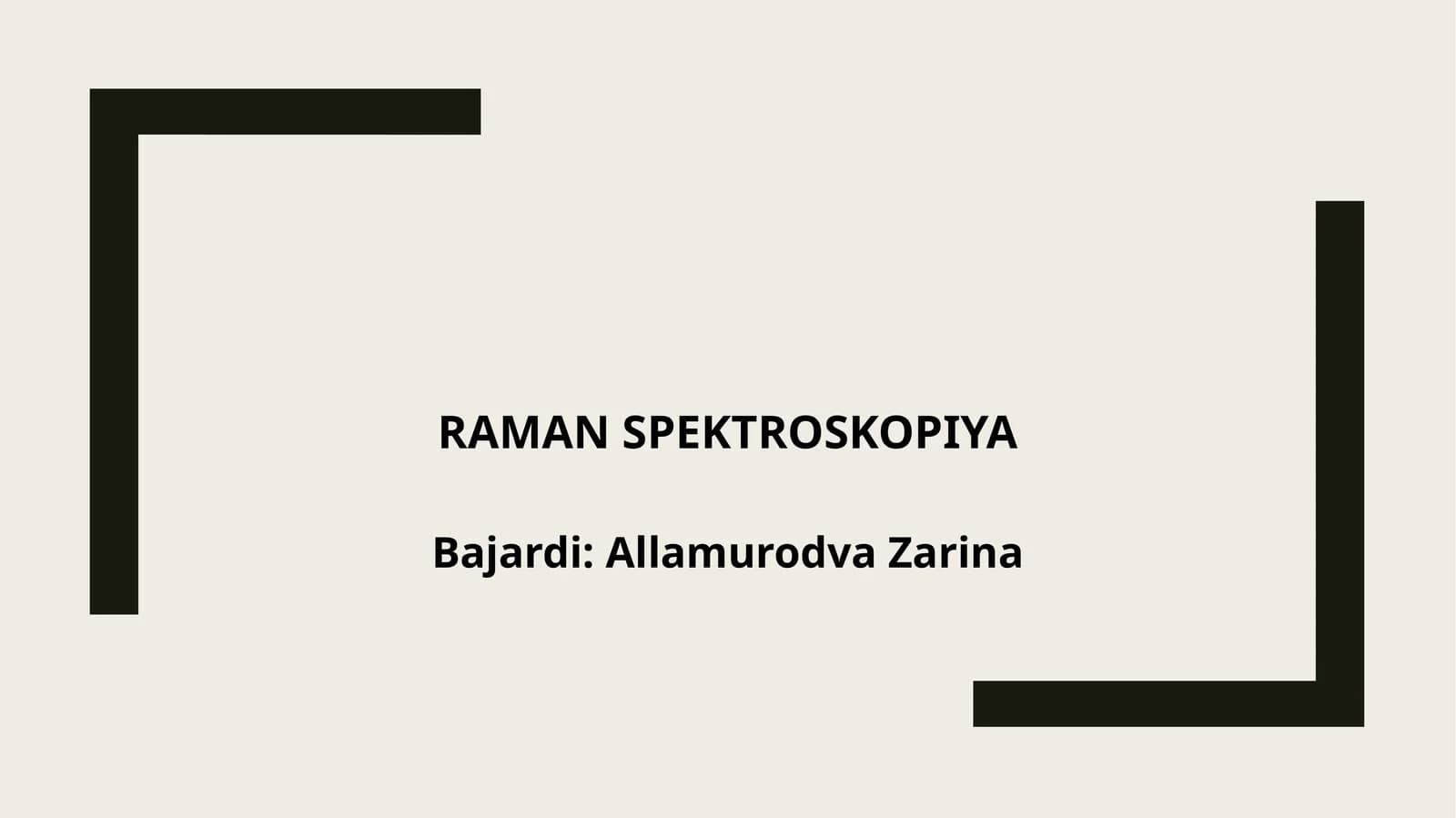 Raman spektroskopiya