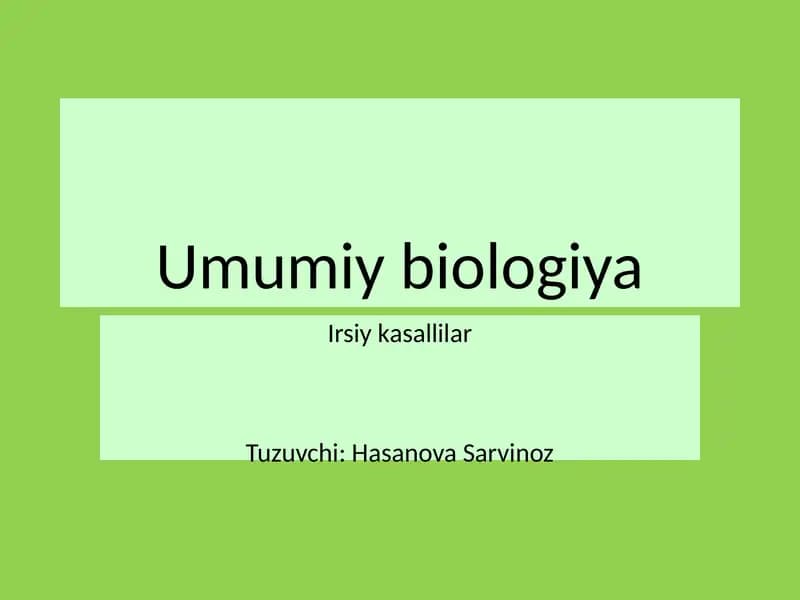 Umumiy biologiya