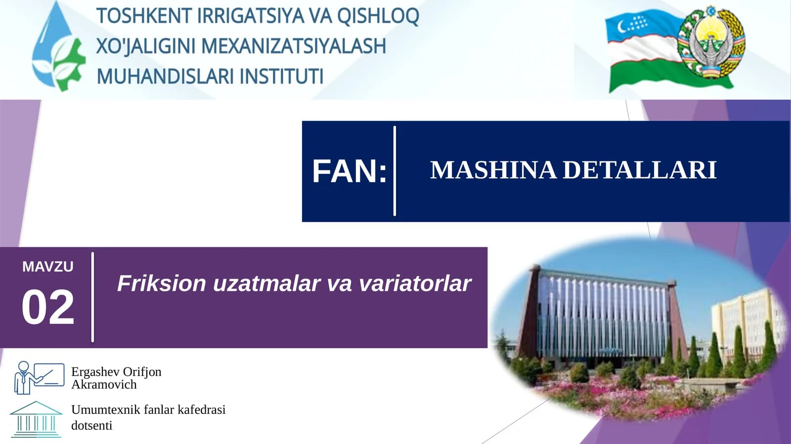 Friksion uzatmalar va variatorlar