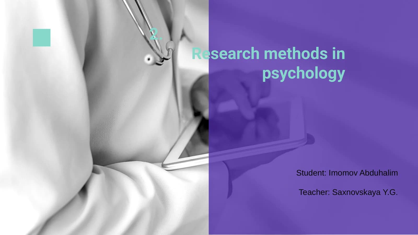 Psychology research methods