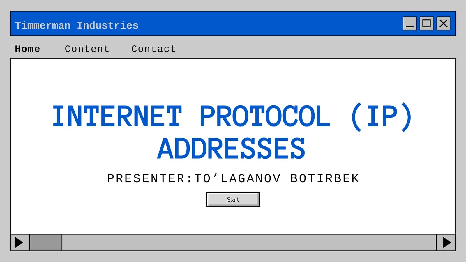 INTERNET PROTOCOL (IP) ADDRESSES