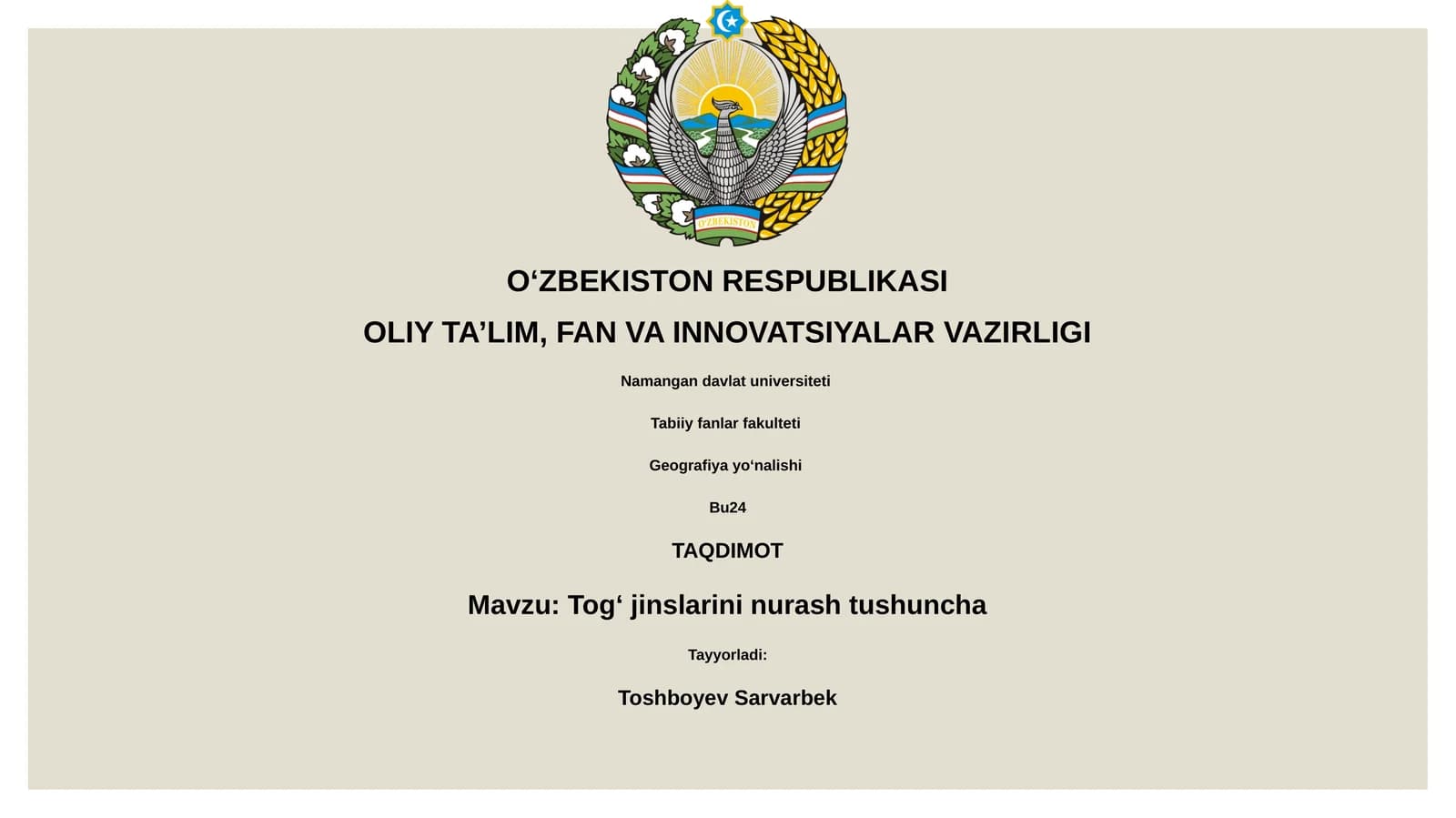 Togʻ jinslarini nurash tushuncha