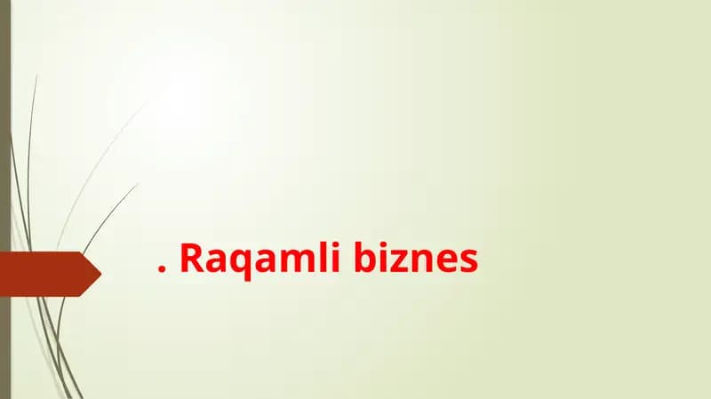 Raqamli biznes
