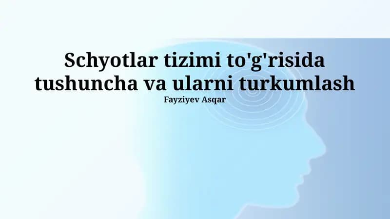 Buxgalteriya Hisobi Tizimlari