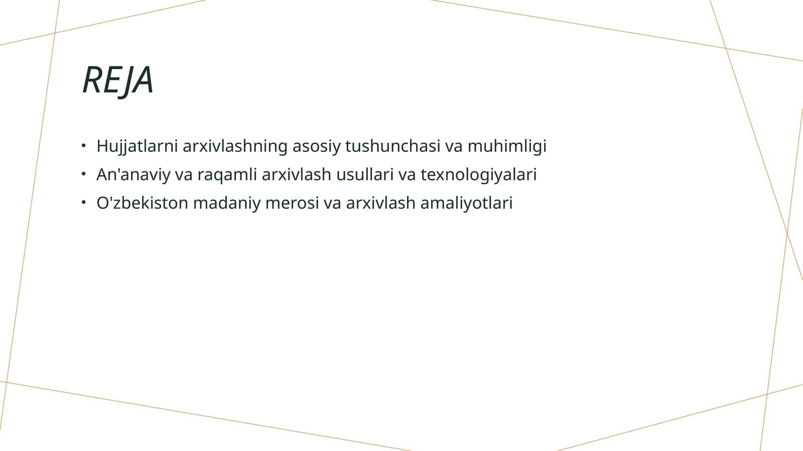 Arxiv hujjatlarini saqlash tushunchasi