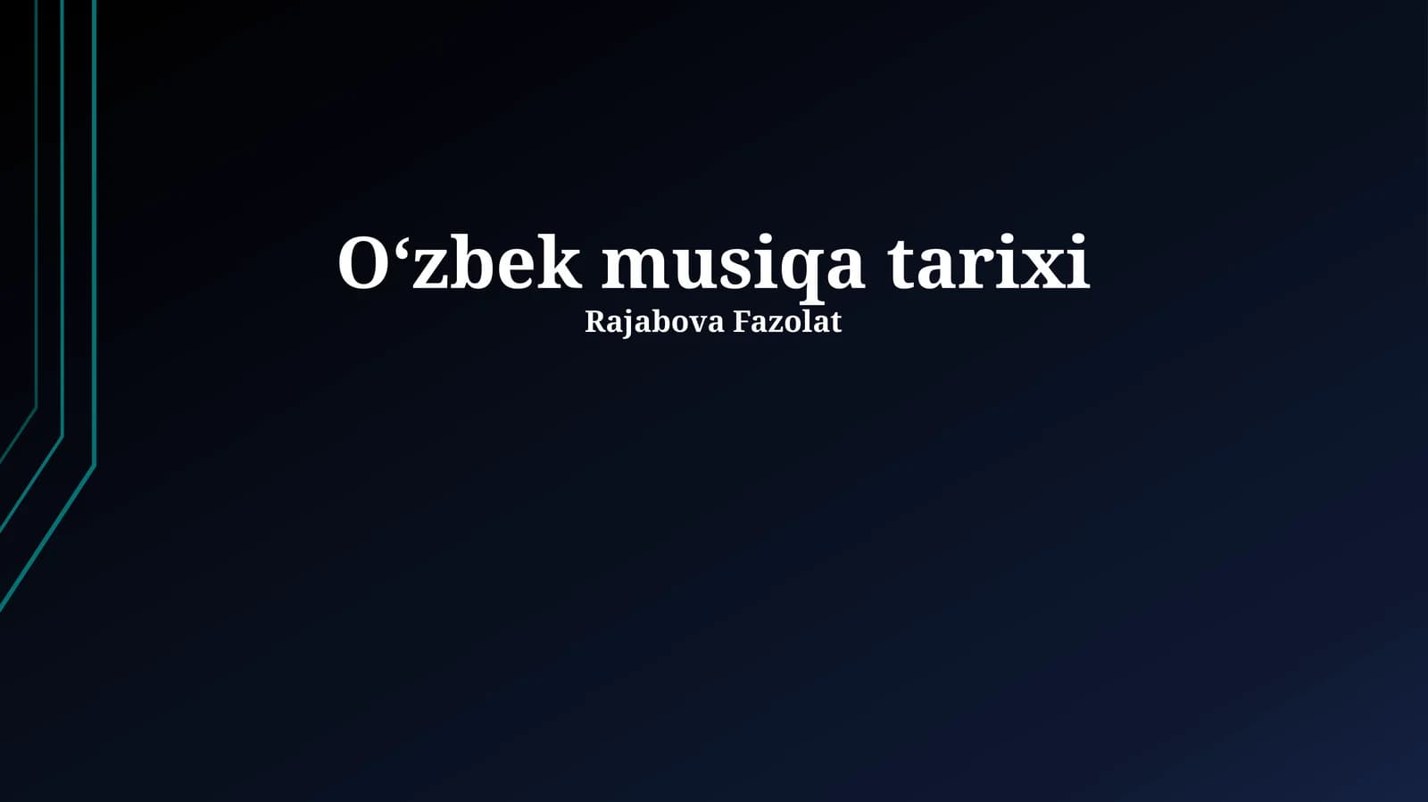 O‘zbek musiqa tarixi