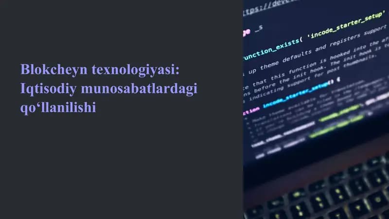 Blokcheyn texnologiyasi