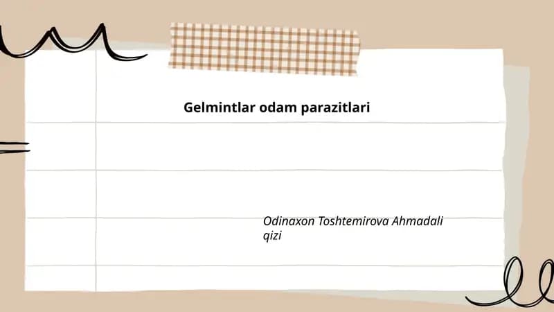 Gelmintlar odam parazitlari