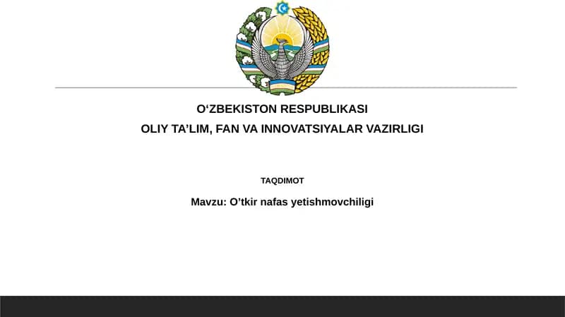 O'tkir nafas yetishmovchiligi