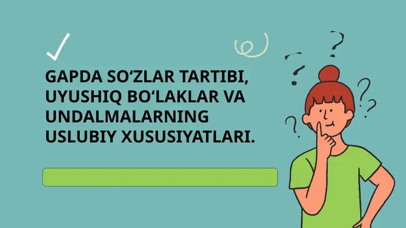 Gapdagi So'zlar Tartibi