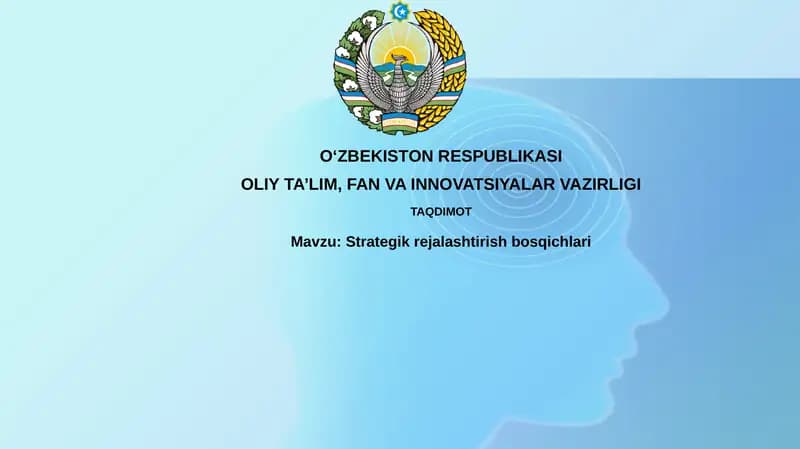 Strategik rejalashtirish bosqichlari