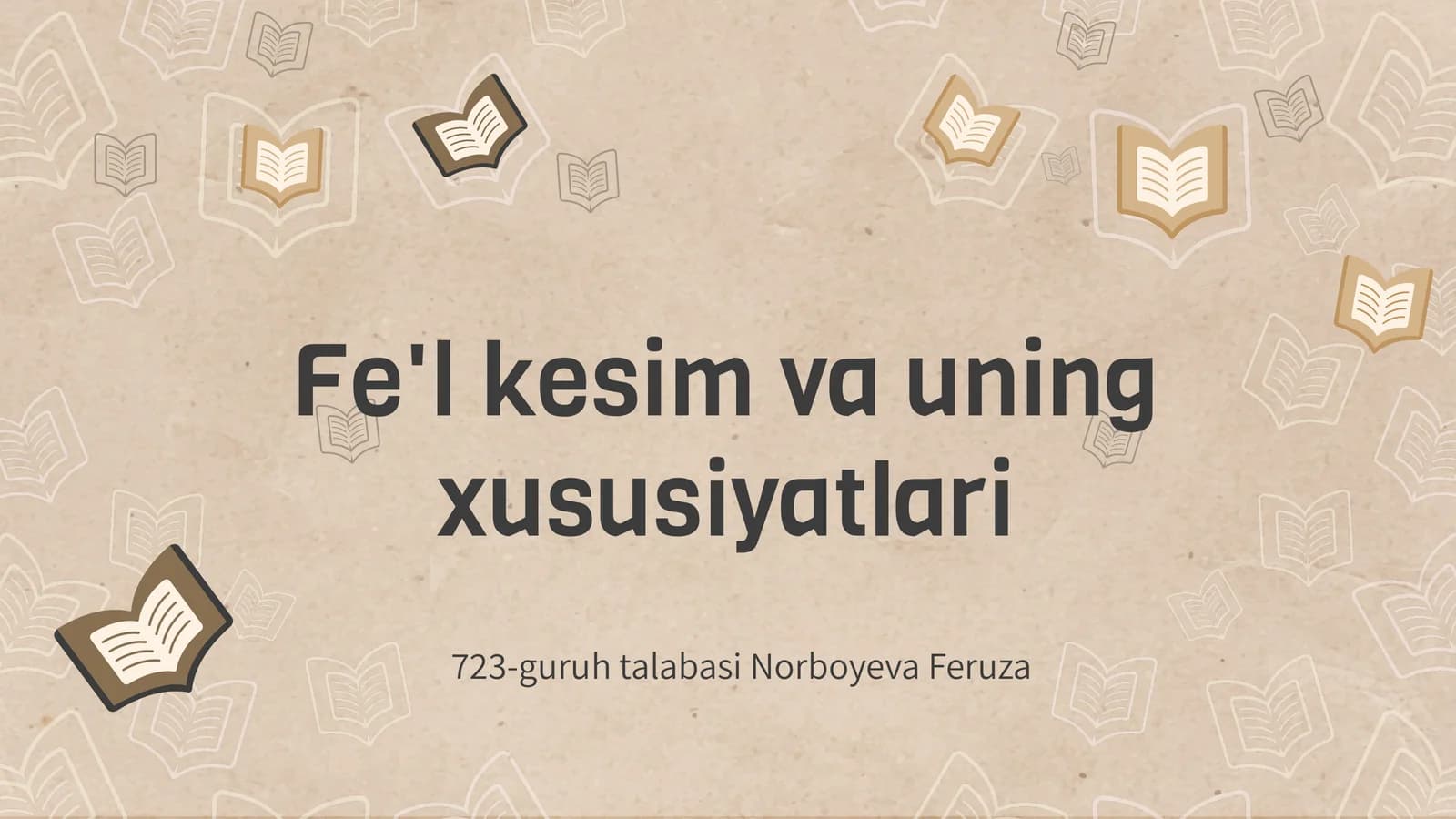 Fe'l kesim va uning xususiyatlari