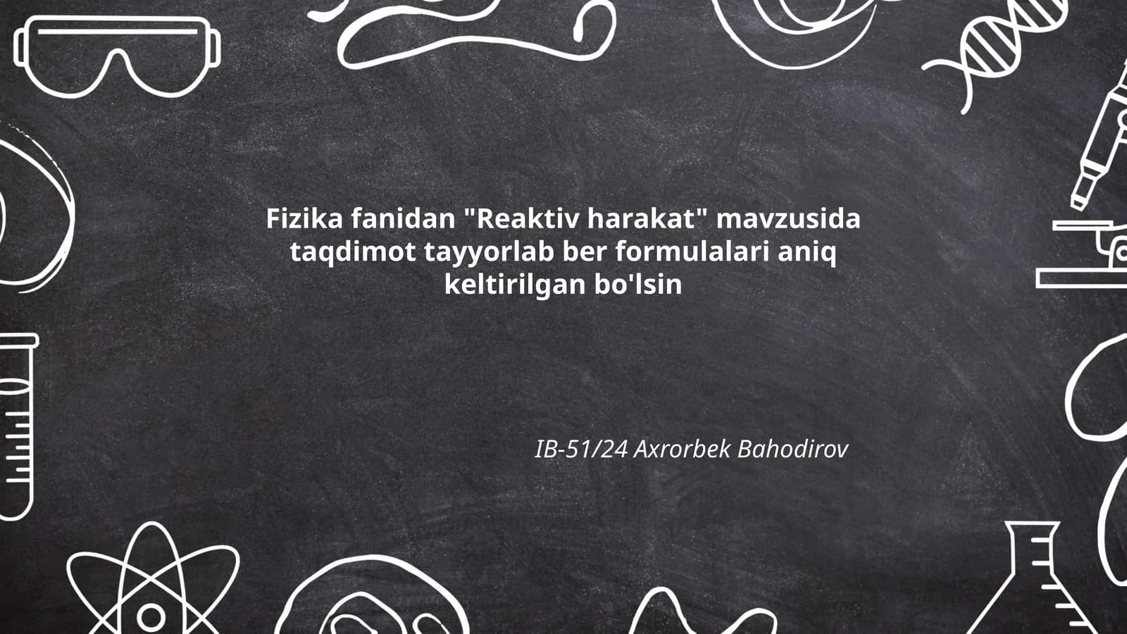Reaktiv harakat formulalari