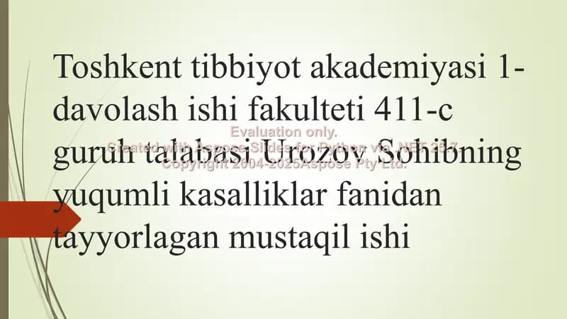 Visseral leyshmanioz