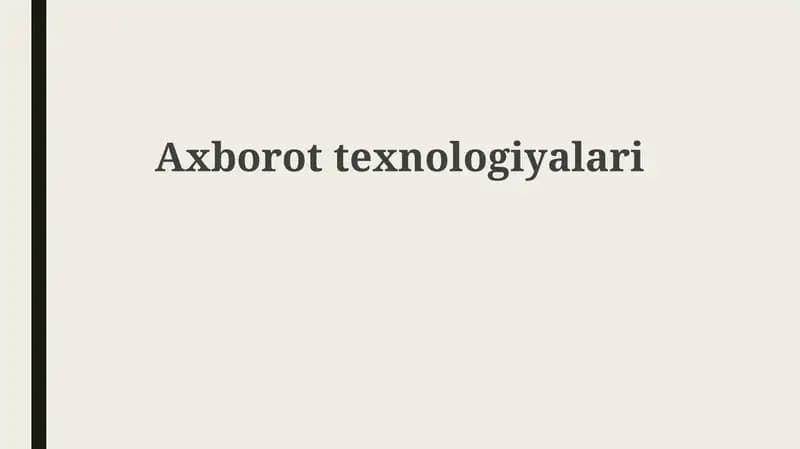 Axborottexnologiyalari