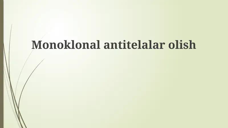 Monoklonal antitelalar