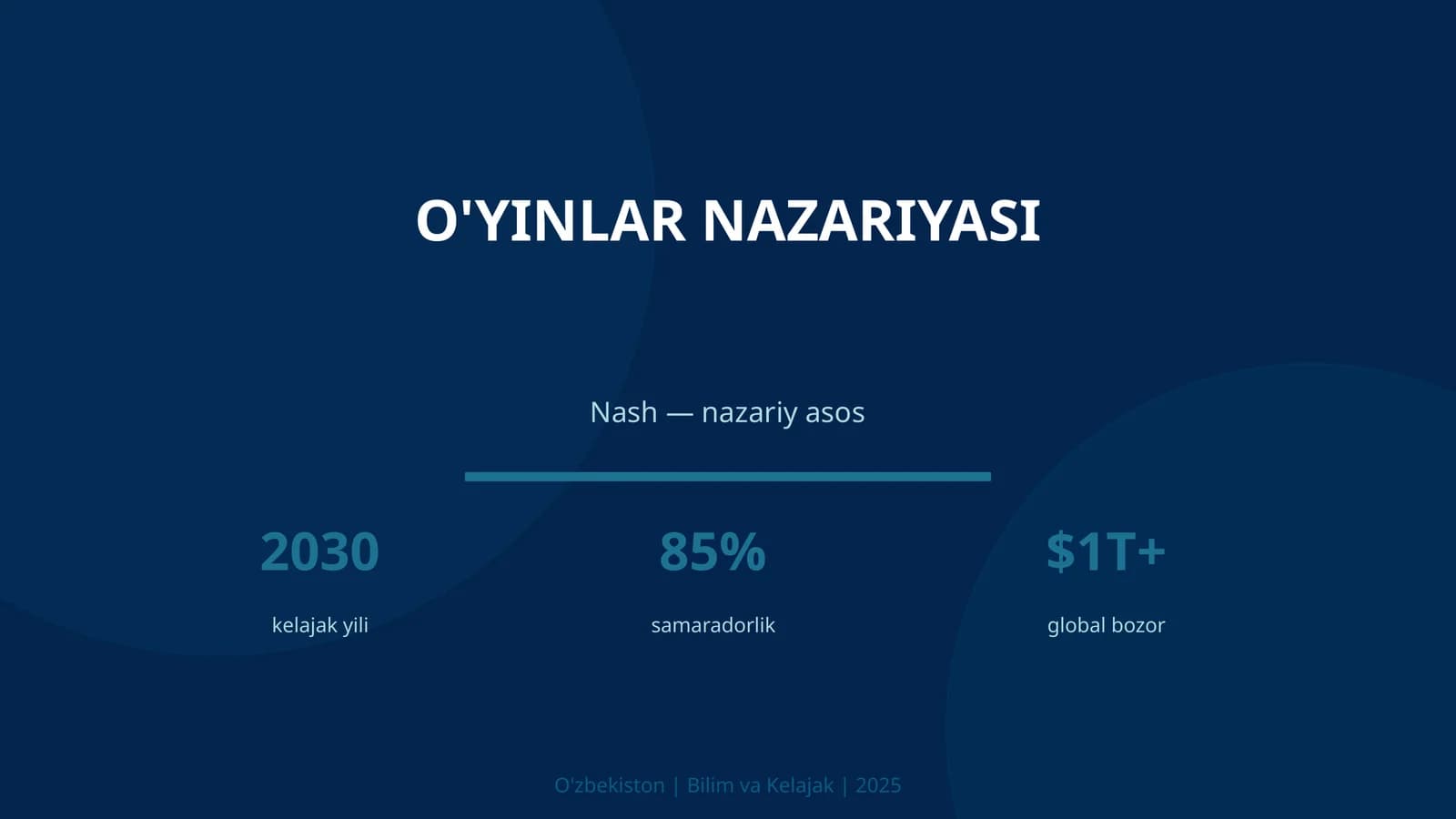 O'YINLAR NAZARIYASI