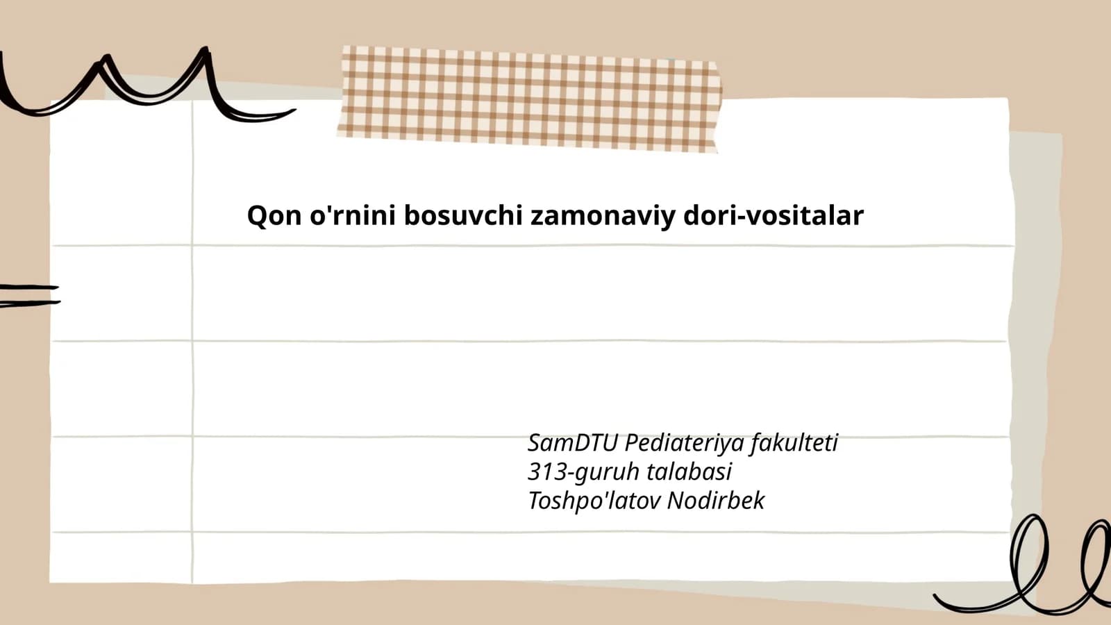 Qon o'rnini bosuvchi zamonaviy dori-vositalar