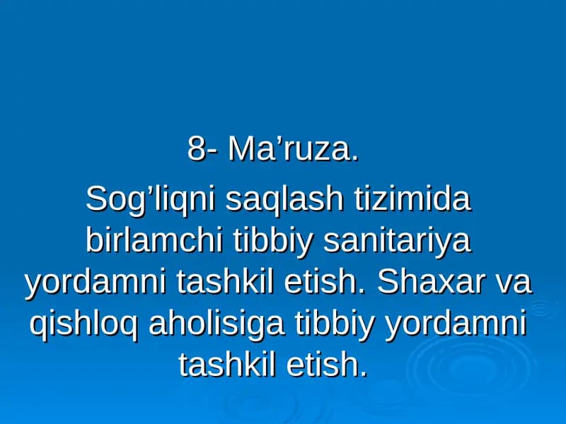 Salomatlikni muhofazalash