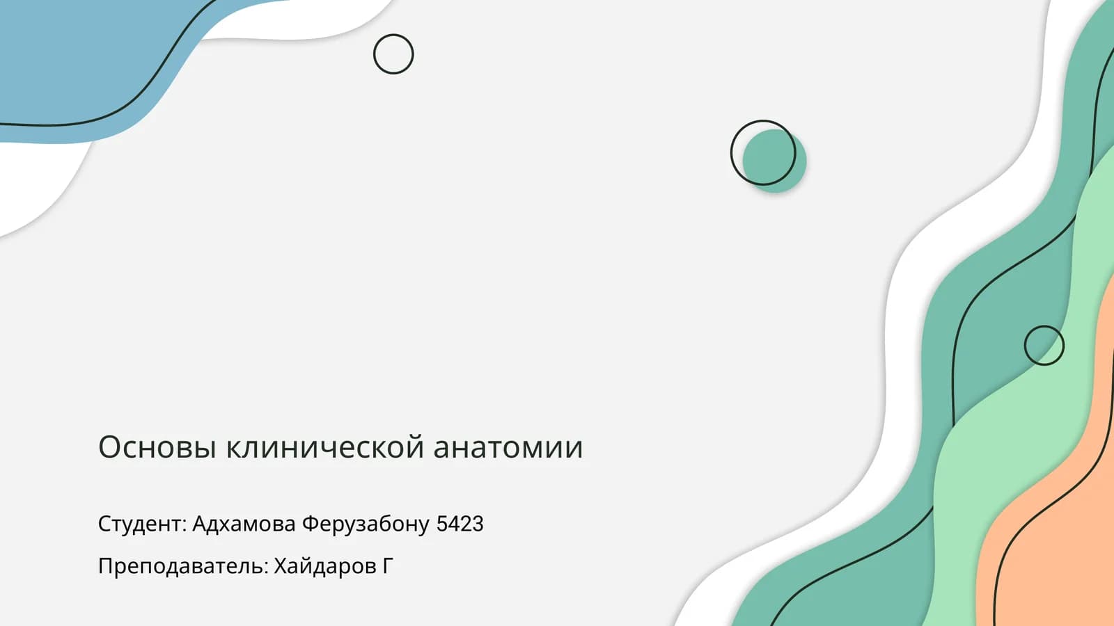 Основы клинической анатомии
