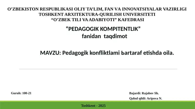 Pedagogik konfliktlami