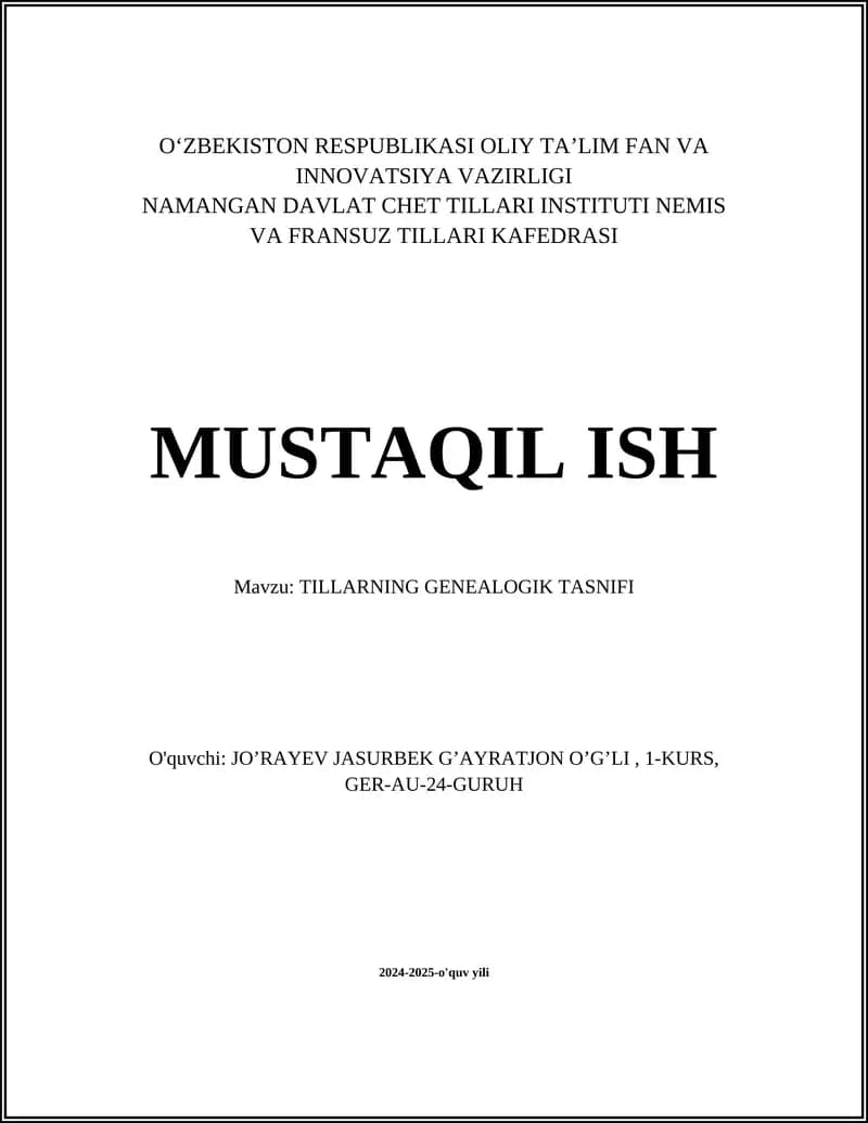 Genealogik tasniflash