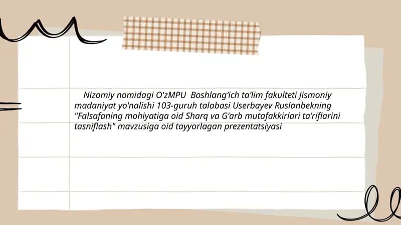 Falsafaning mohiyati
