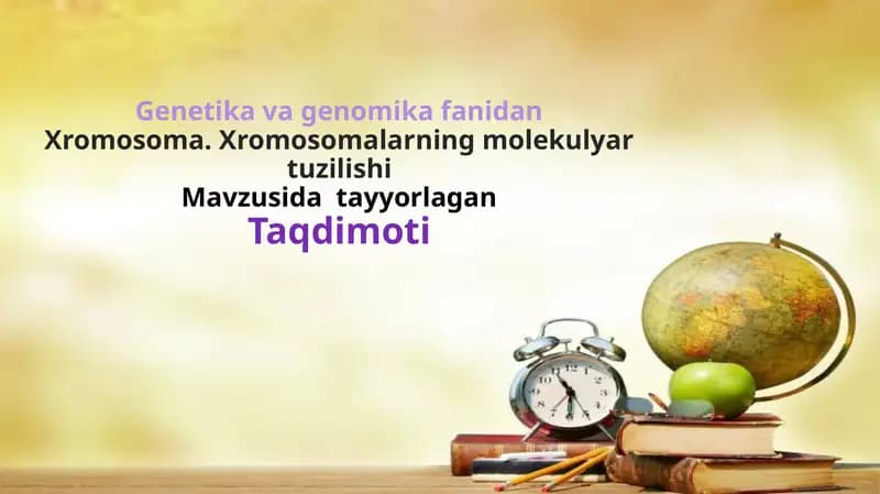 Xromosoma. Xromosomalarning molekulyar tuzilishi