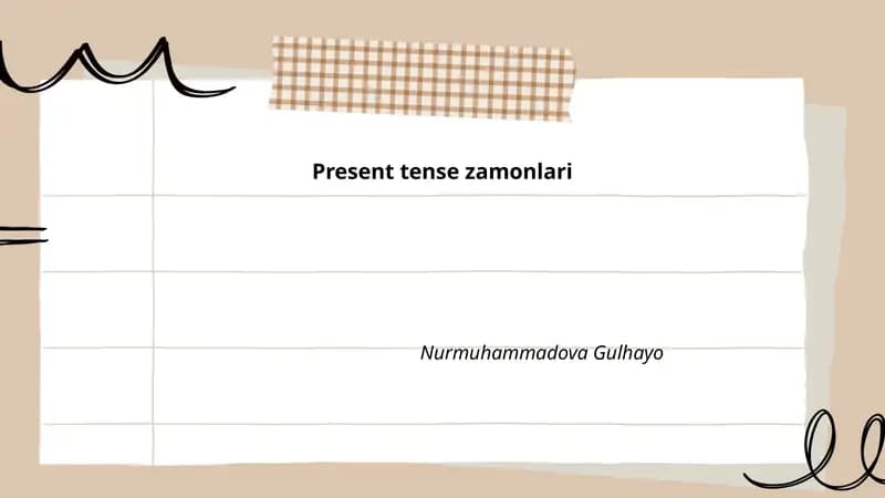 Present tense zamonlari