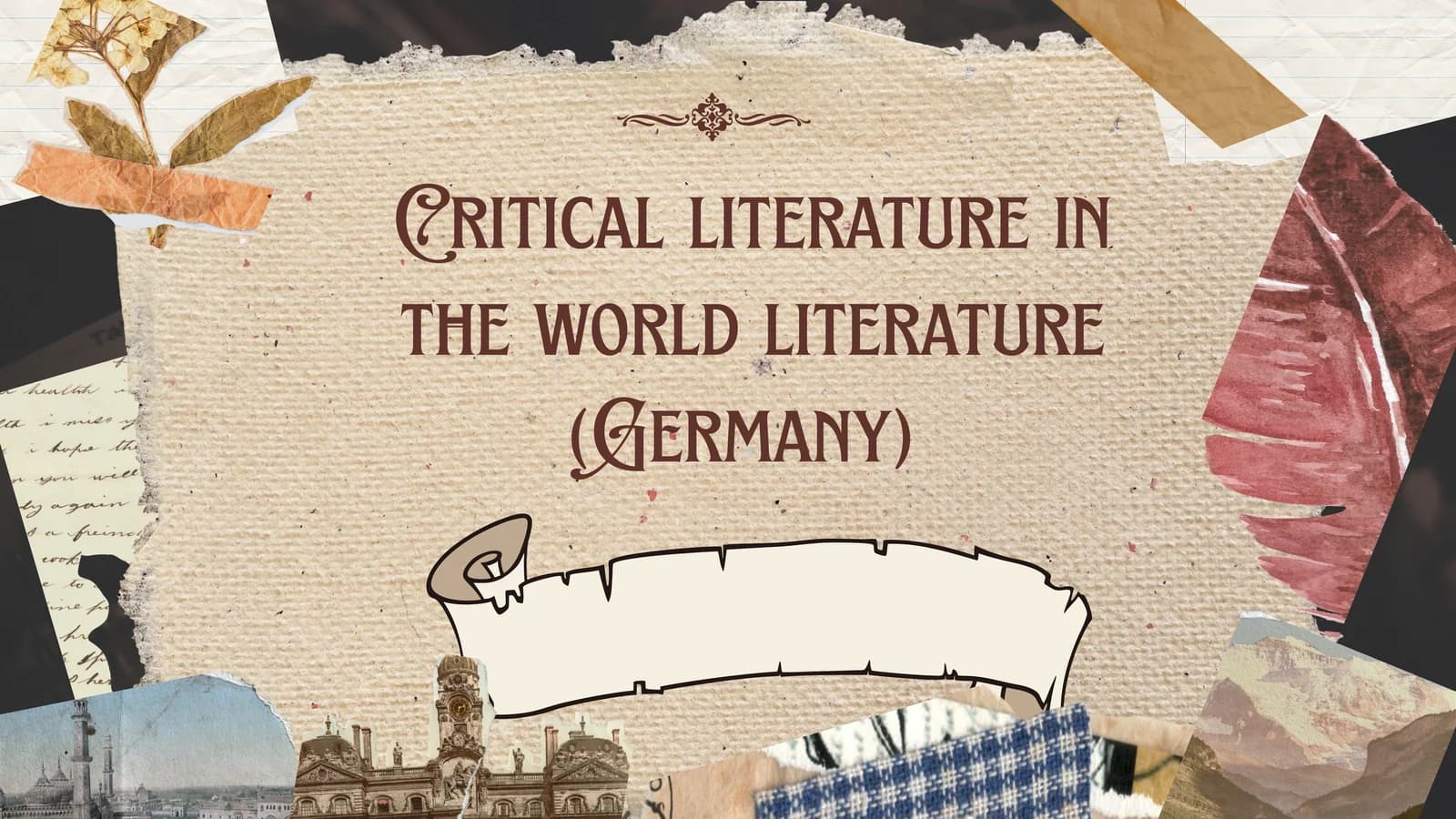 Critical literature in the world literature