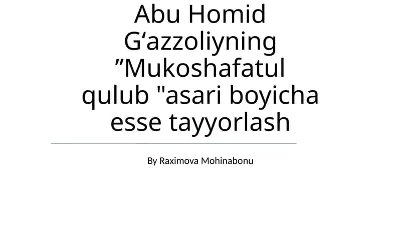 Mukashafatul Qulub
