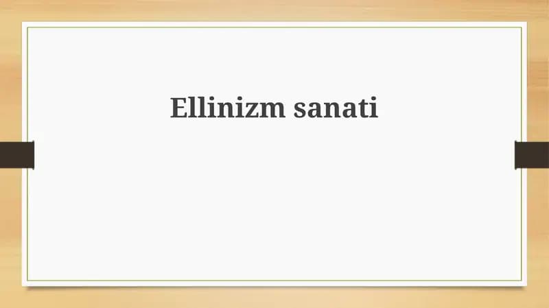 Ellinistik san'at