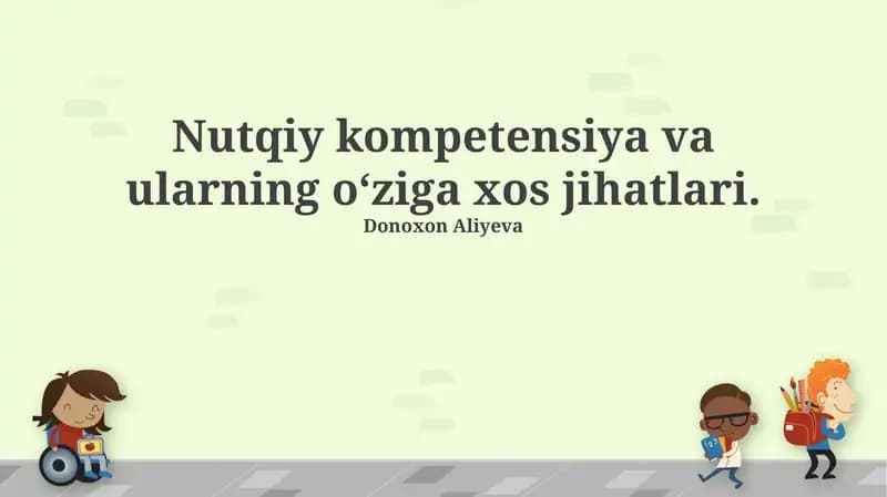 Nutq kompetensiyasi