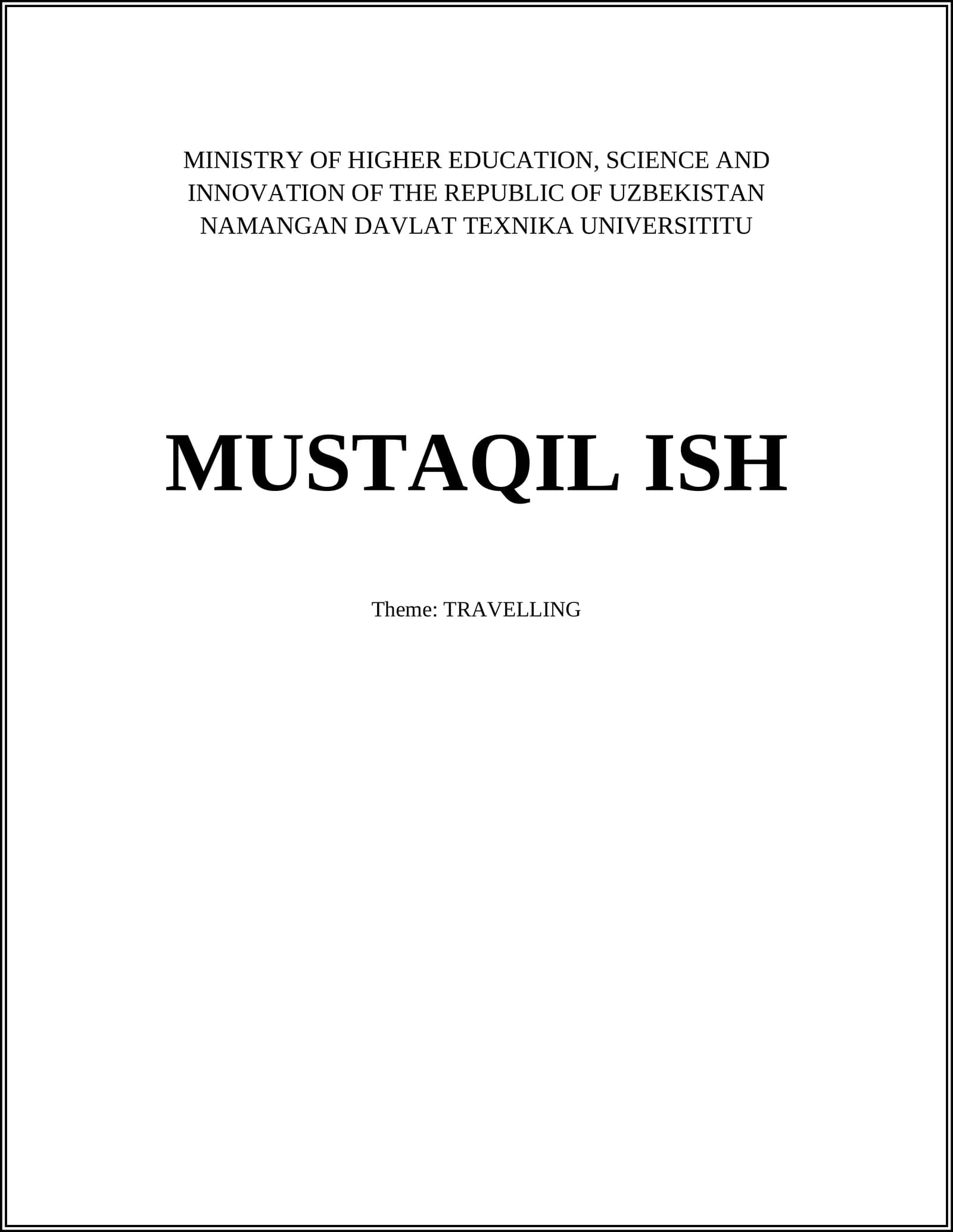 Sustainable Tourism Course