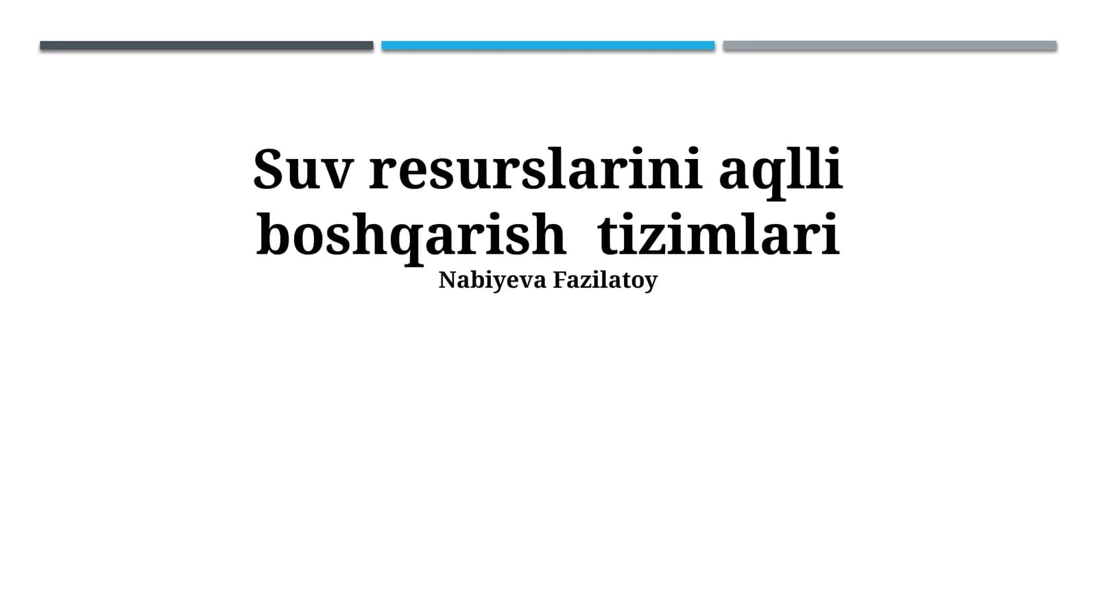 Aqlli Resurslarni Boshqarish Tizimlari