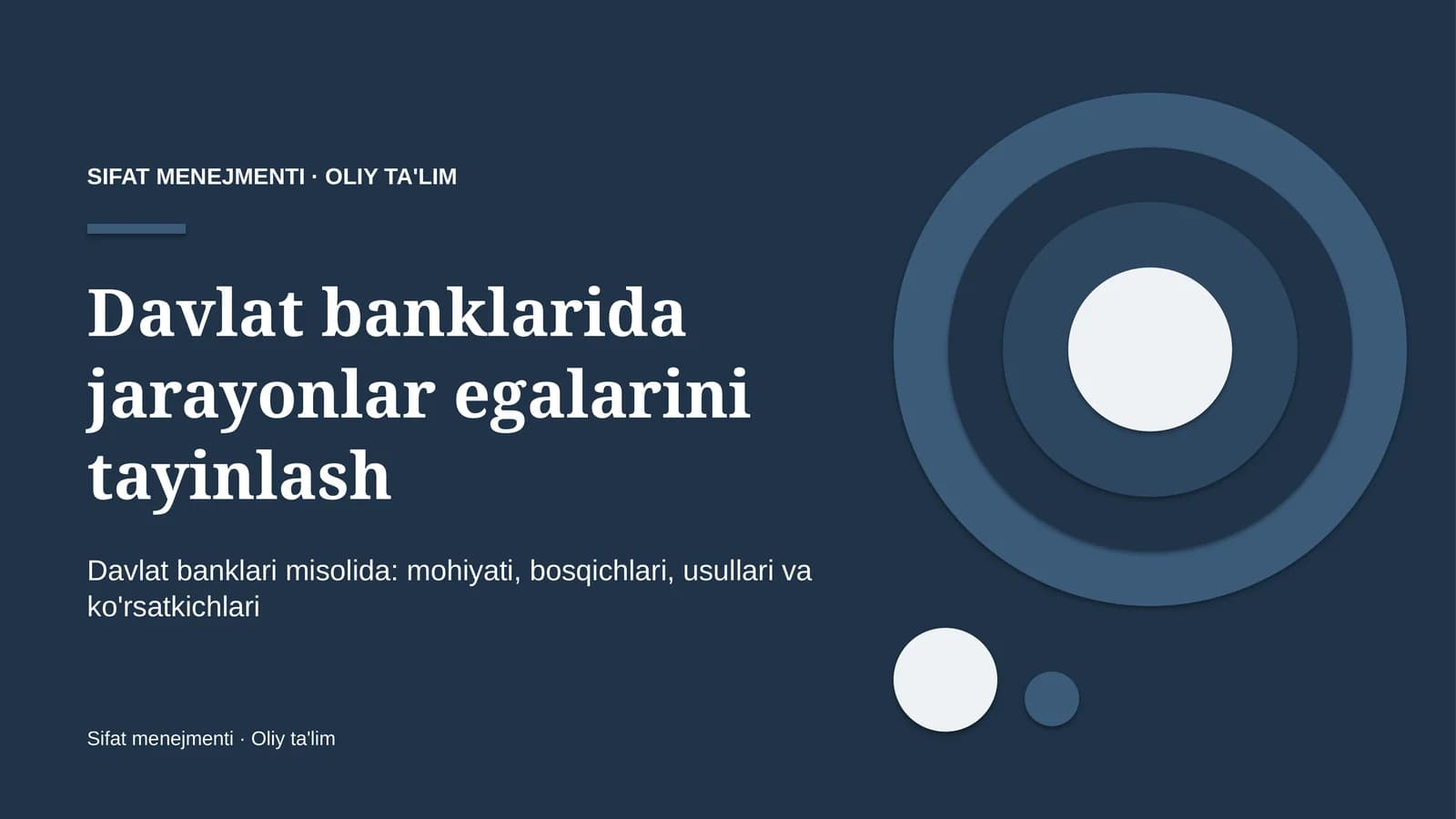 Sifat menejmenti · Oliy ta'lim