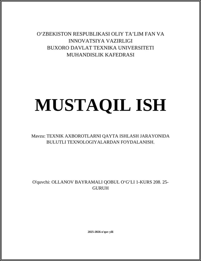 Bulutli Texnologiyalar