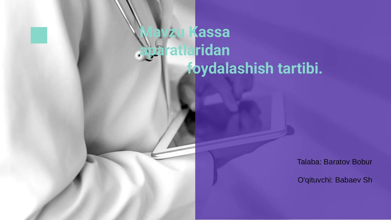 Kassa aparatlaridan foydalashish tartibi
