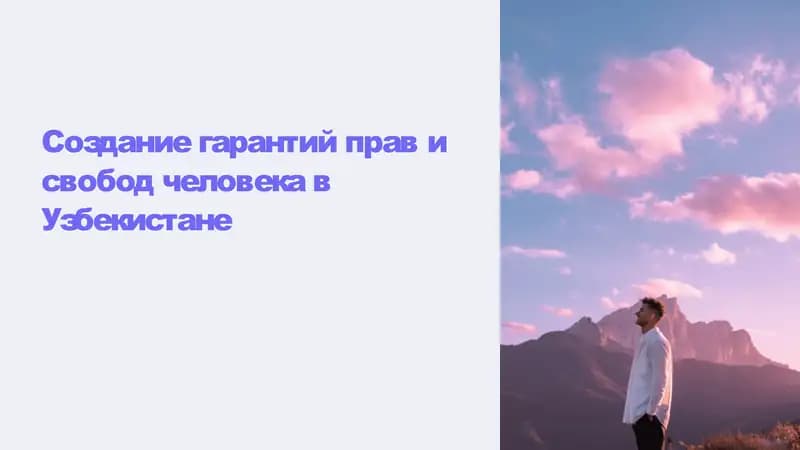 Создание гарантий прав и свобод человека в Узбекистане
