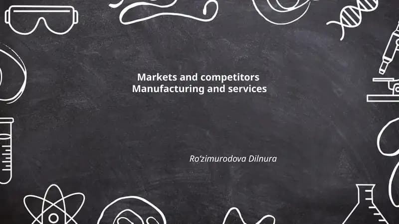 Market Segmentation in Manufacturing and Services