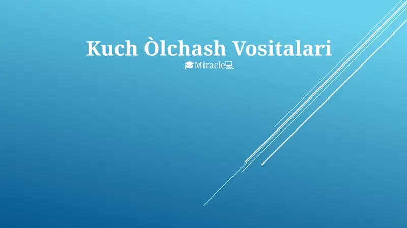 O'lchash Vositalari