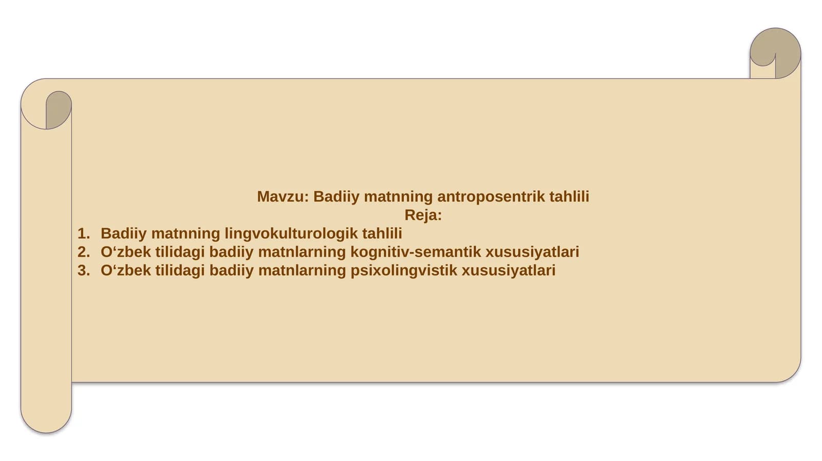 Badiiy matnning antroposentrik tahlili