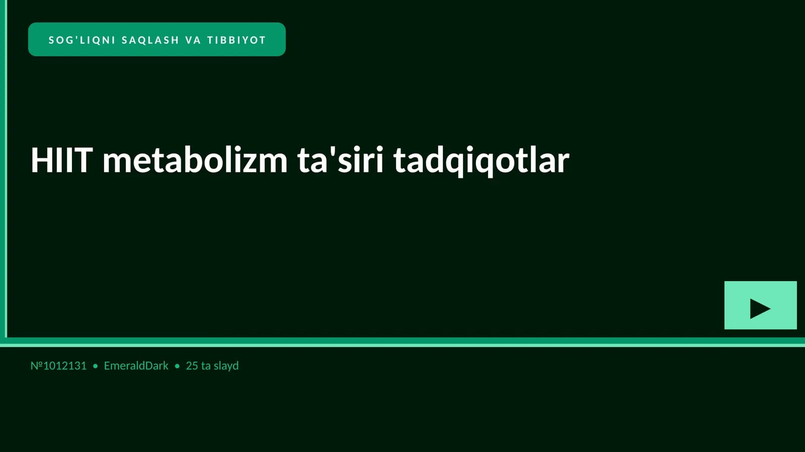 HIIT metabolizm ta'siri tadqiqotlar
