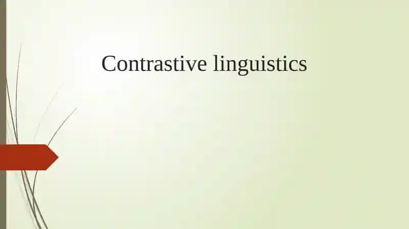 Contrastive linguistics